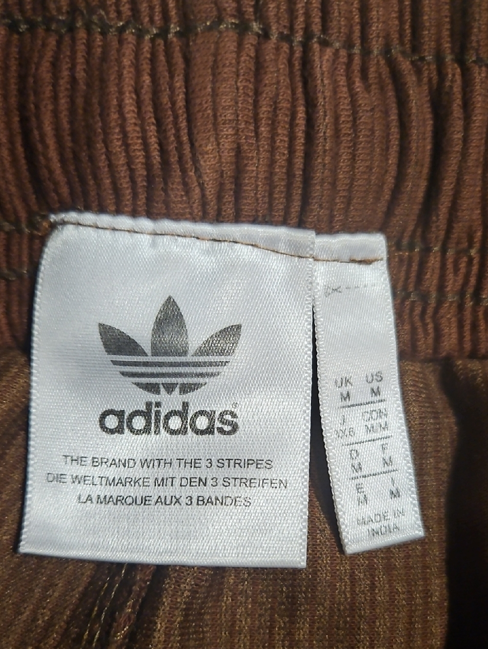 Adidas Men's Brown Corduroy Drawstring Shorts - Picture 5 of 6